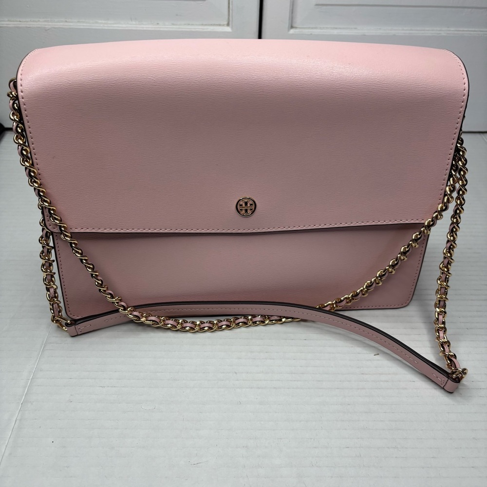 TORY BURCH Pink Robinson Convertible Shoulder Bag - Picture 3 of 11
